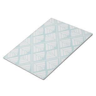 Square Leaf Pattern Teal Neutral Notepad