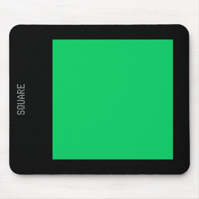 Square - Light Green and Black Mouse Mat (Front)