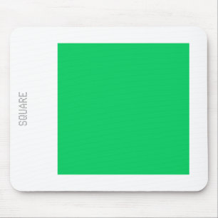 Square - Light Green and White Mouse Mat