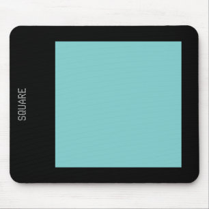 Square - Lt Blue Green and Black Mouse Mat