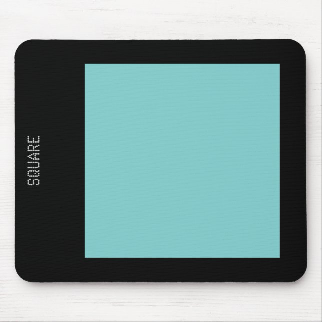 Square - Lt Blue Green and Black Mouse Mat (Front)