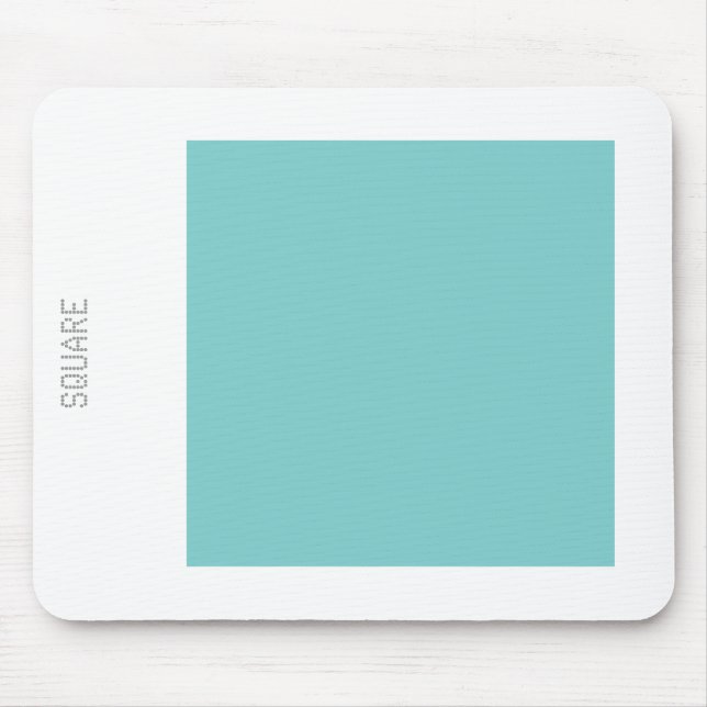 Square - Lt Blue Green and White Mouse Mat (Front)