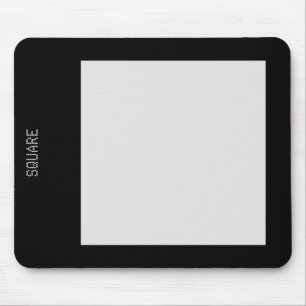 Square - Lt Grey and Black Mouse Mat