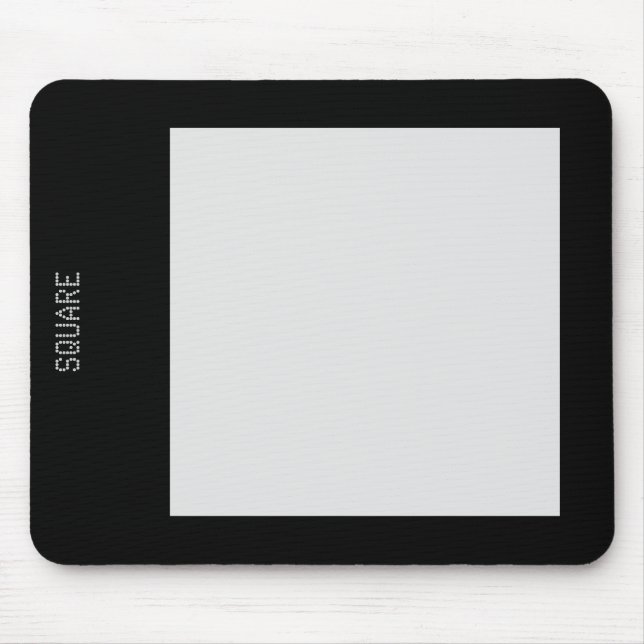 Square - Lt Grey and Black Mouse Mat (Front)