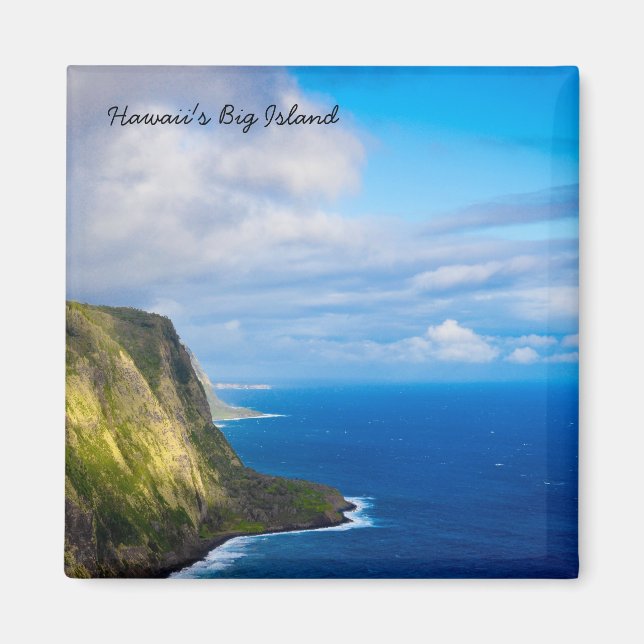 Square Magnet of Hawaii's Big Island (Front)