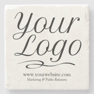 Square Marble Bar Coaster with Company Logo