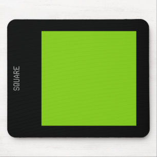 Square - Martian Green and Black Mouse Mat
