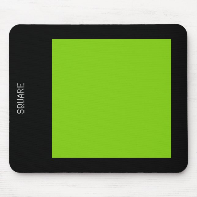 Square - Martian Green and Black Mouse Mat (Front)