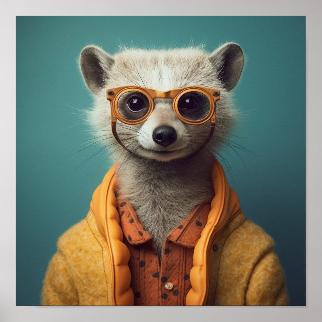 Square "Marvellous Meerkat" Poster (Front)