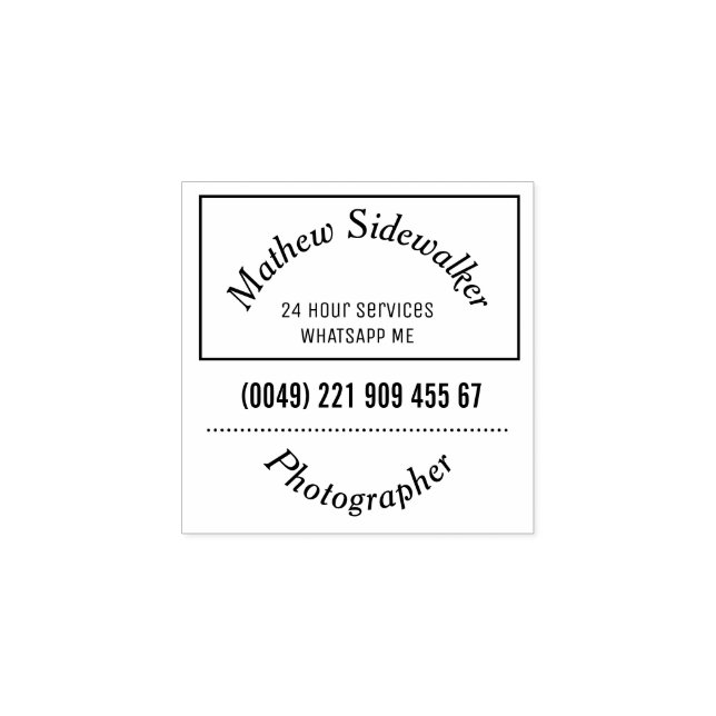 Square Mini stamp Great for Photographer (Imprint)