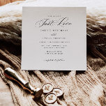 Square Modern Calligraphy Plain Wedding Invitation<br><div class="desc">Our wedding invitation card features simple script lettering in modern colours - perfect for informing your guests of your upcoming wedding. This item is part of our Goldie wedding suite G100,  please shop our store for matching products.</div>