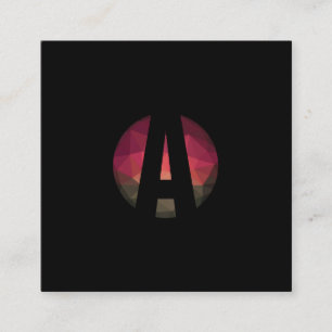 Square modern dark colours trendy design business square business card