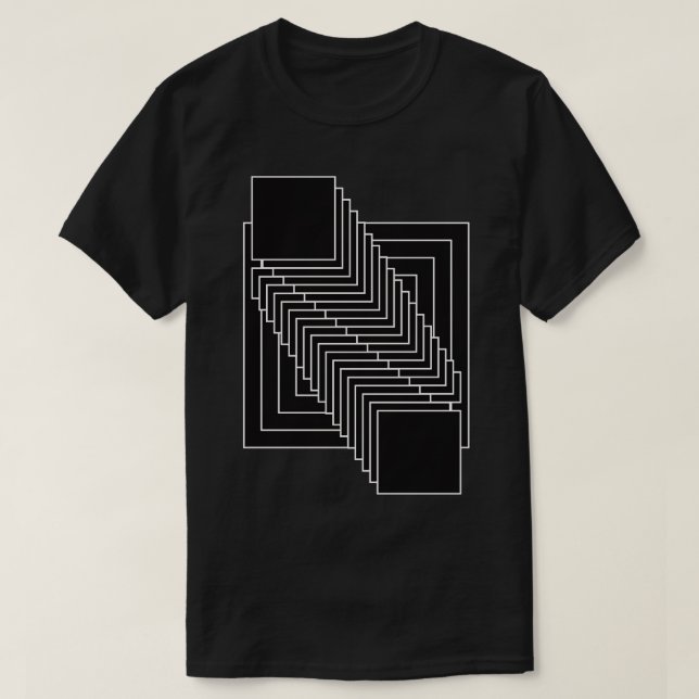 square morph op art design T-Shirt (Design Front)