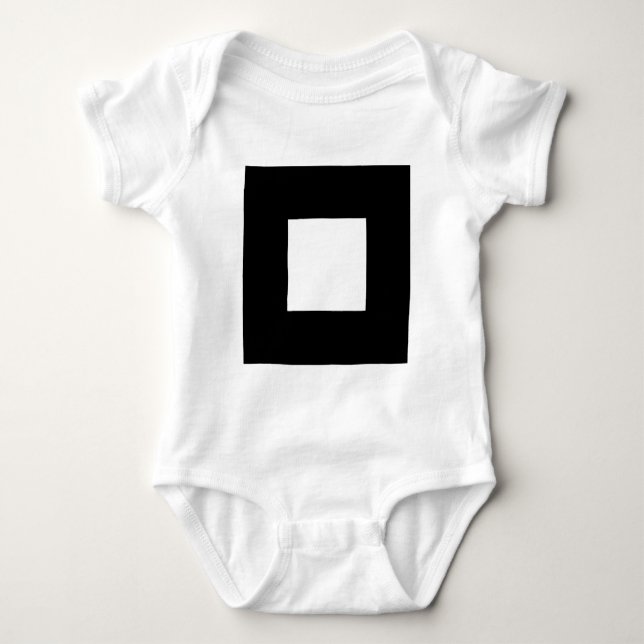 Square Motif Baby Bodysuit (Front)