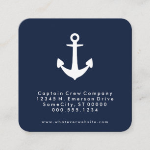 square nautical anchor appointment reminder card