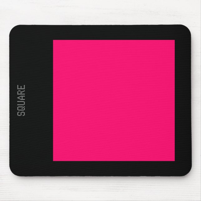 Square - Neon Red and Black Mouse Mat (Front)