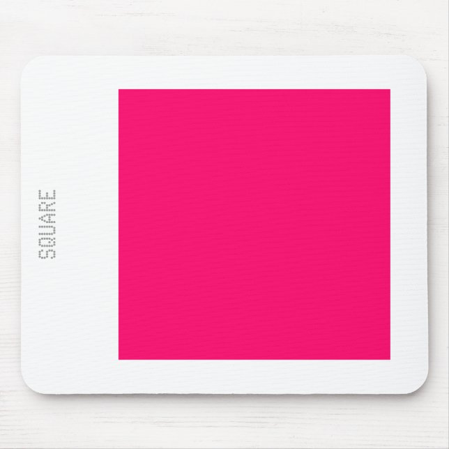 Square - Neon Red and White Mouse Mat (Front)