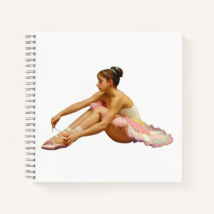 Square Notebook with Dancer Drawings