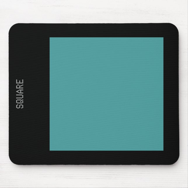 Square - Ocean Green and Black Mouse Mat (Front)