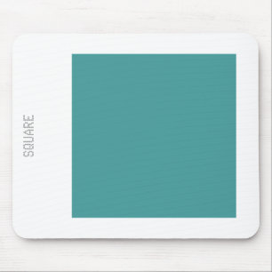 Square - Ocean Green and White Mouse Mat