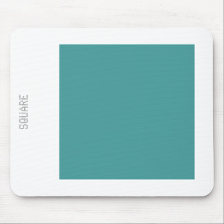 Square - Ocean Green and White Mouse Mat