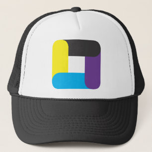Square of colours trucker hat