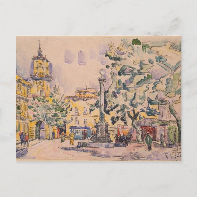 Square of the Hotel de Ville in Aix-en-Provence Postcard (Front)