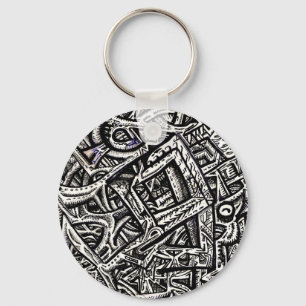 Square One, by Brian Benson Key Ring