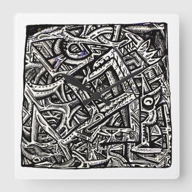 Square One, by Brian Benson Wall Clock (Front)