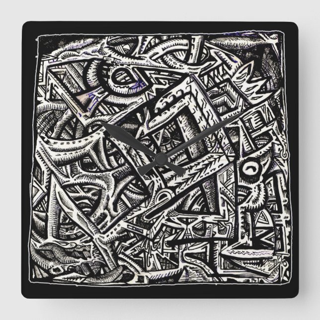 Square One, by Brian Benson Wall Clock (Front)