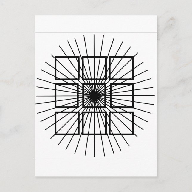 Square Optical Illusion Postcard (Front)