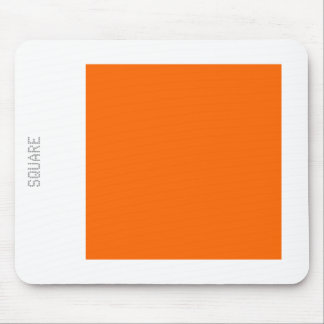 Square - Orange and White Mouse Mat