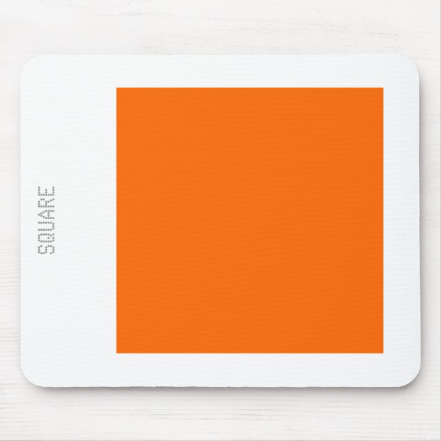 Square - Orange and White Mouse Mat (Front)