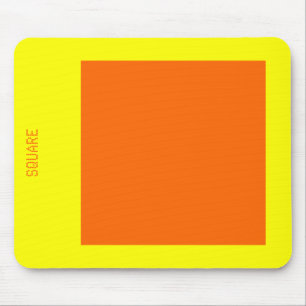 Square - Orange and Yellow Mouse Mat