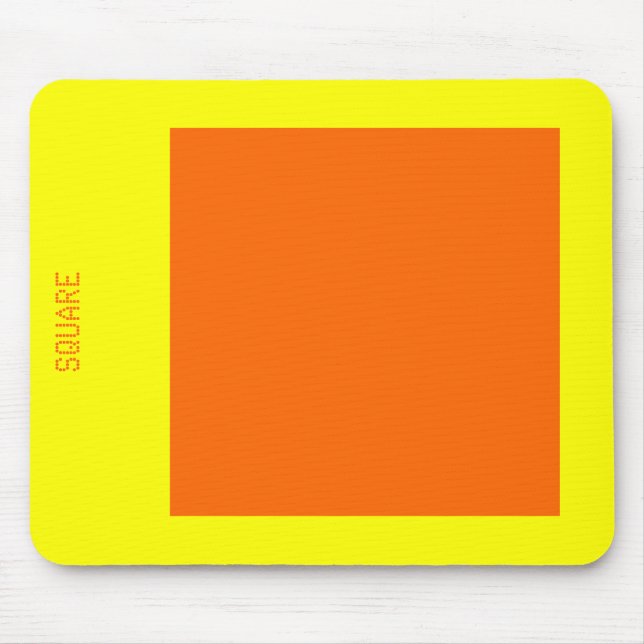 Square - Orange and Yellow Mouse Mat (Front)