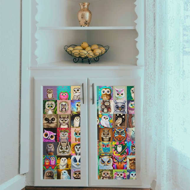 Square Owls Decoupage Tissue Paper (Creator Uploaded)