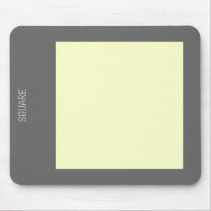 Square - Pale Yellow and Grey Mouse Mat
