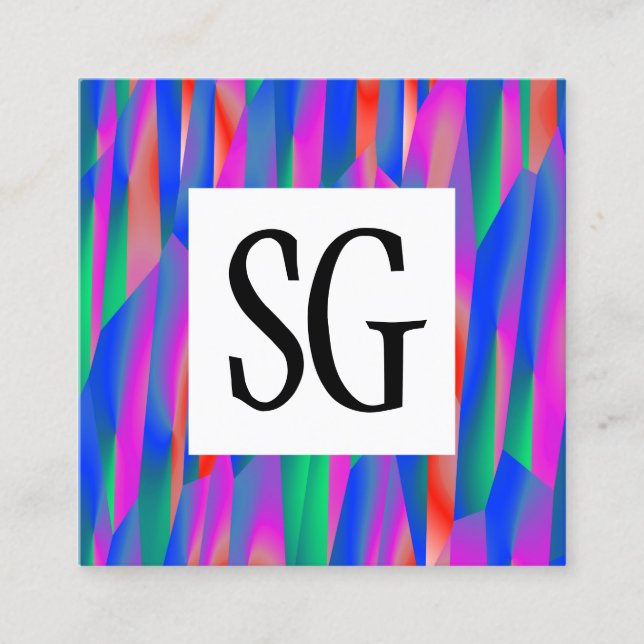 Square Panel - Initials - 011116(1) Square Business Card (Front)