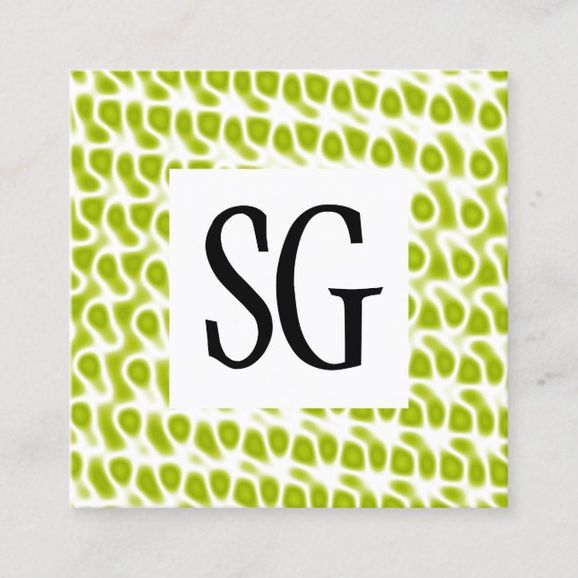 Square Panel - Initials - 080716(8) Square Business Card (Front)