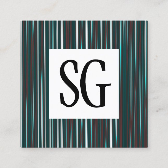 Square Panel - Initials - 130716(01) Square Business Card (Front)