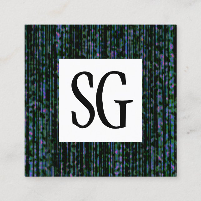 Square Panel - Initials - 151116(04) Business Card (Front)