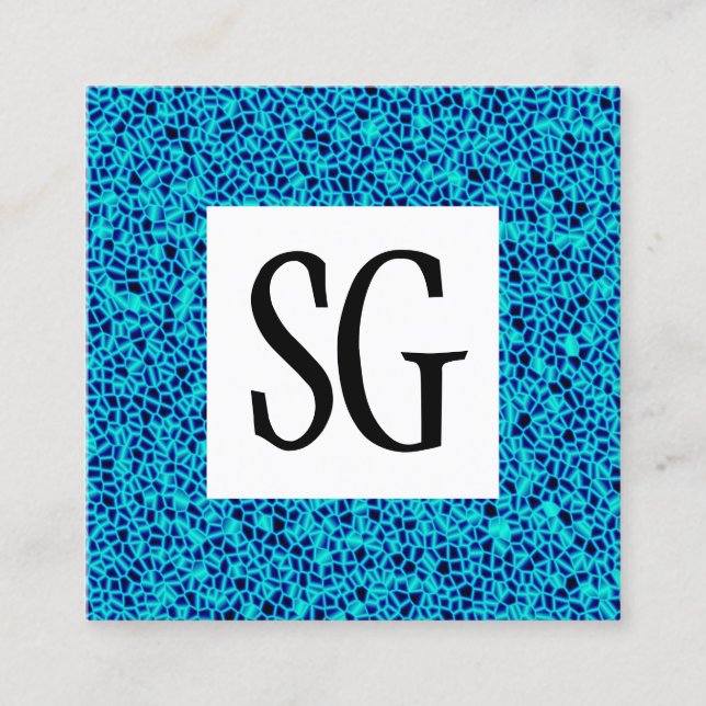 Square Panel - Initials - 161116(04) Square Business Card (Front)