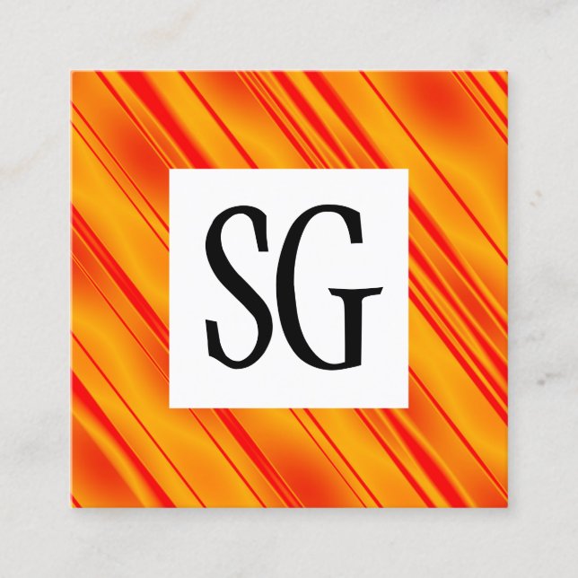 Square Panel - Initials - 161116(09) Square Business Card (Front)