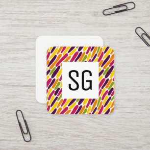 Square Panel - Initials - Colour Splash 030322 Business Card