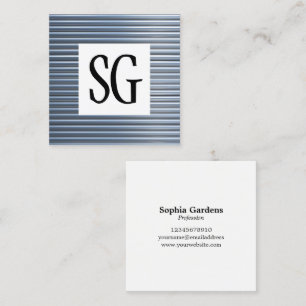 Square Panel - Initials - Metallic Pipes Business Card