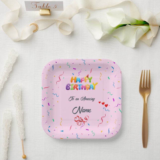 Square Paper Plate – Perfect for Birthday Parties (Wedding)