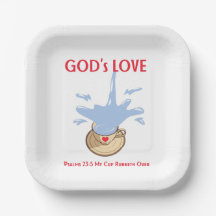 Square Paper Plate set with scripture 