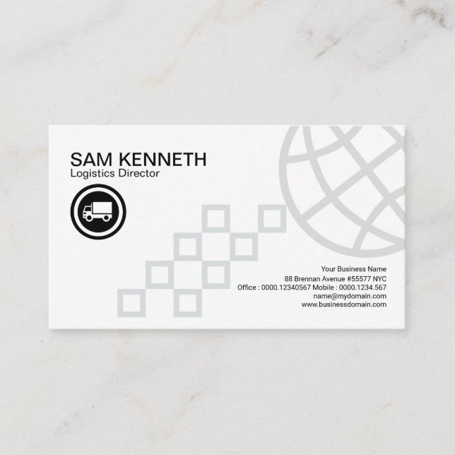 Square Pathways Global Connections Logistics Business Card (Front)