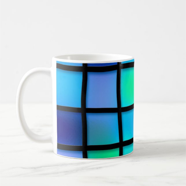 Square Pattern Coffee Mug (Left)