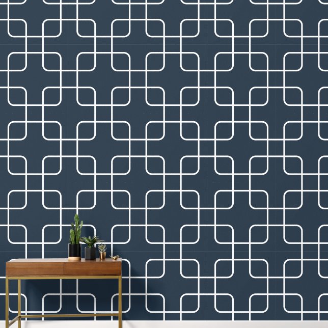 Square pattern wallpaper (Hallway)